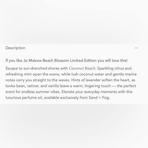 SAND + FOG Coconut Beach Perfume Oil Roller - Light Blue - Picture 5 of 5